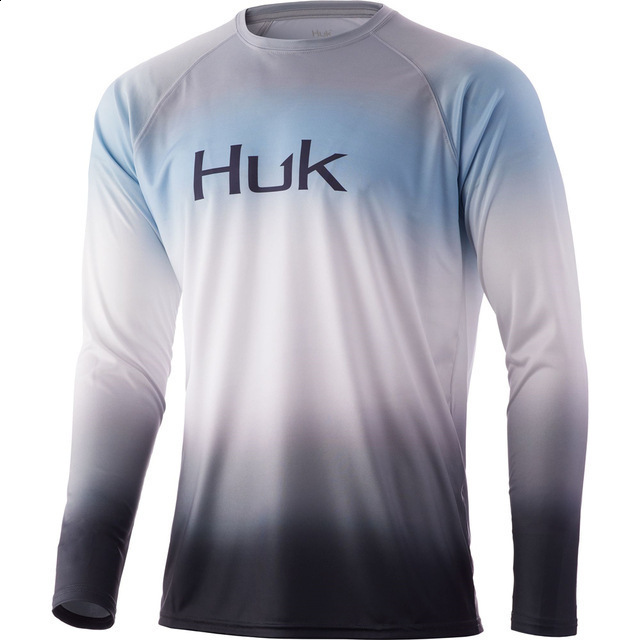 HUK Camouflage Fishing Clothes UPF 50 Fishing Shirts men Outdoor Summer Sun Protection Long sleeve Fish Apparel Camisa De Pesca 240709