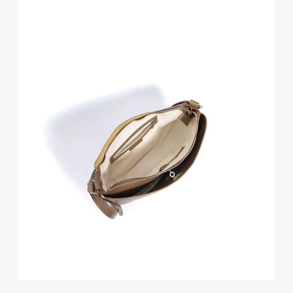 2025 Wine Red Fashion Designer Calfskin Leather Saddle Shoulder Bag High-End Simple Lock Women Handbag Dropshipping