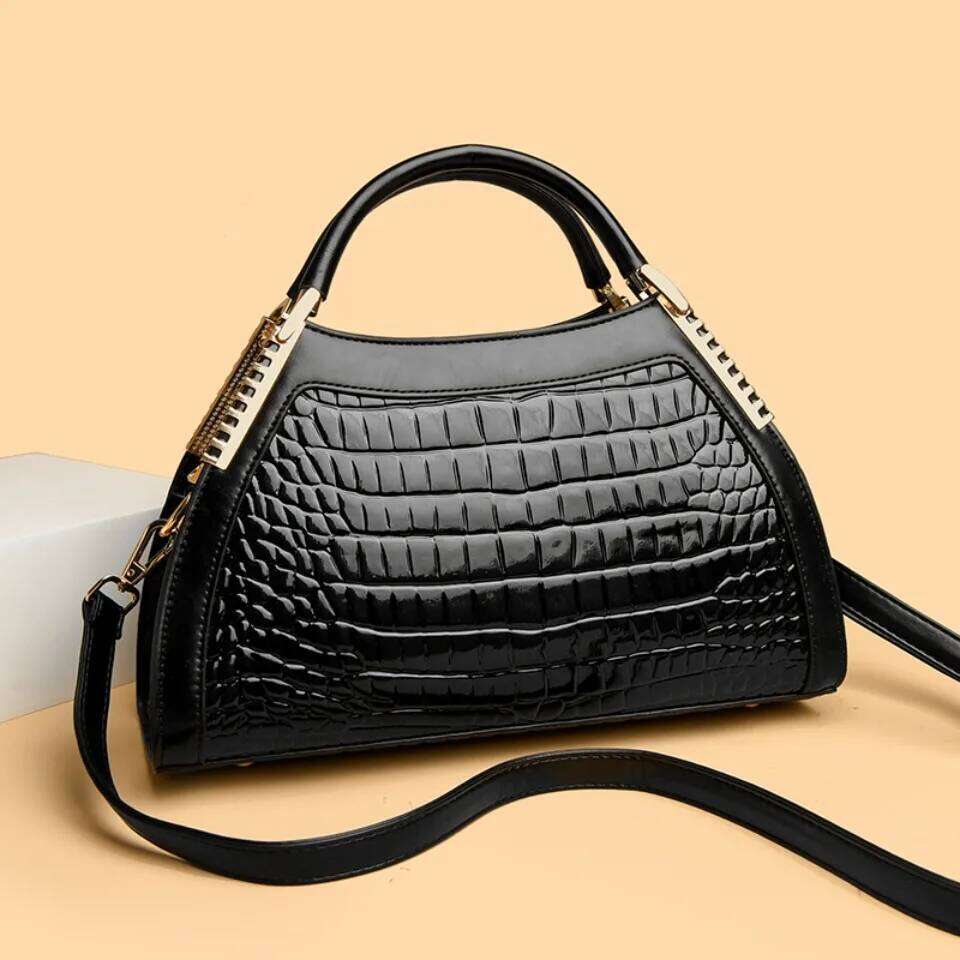 Alligator Patent Leather Shoulder Crossbody Hand For Brand Handbags Women Bags Designer Hobos Two Layers Sac