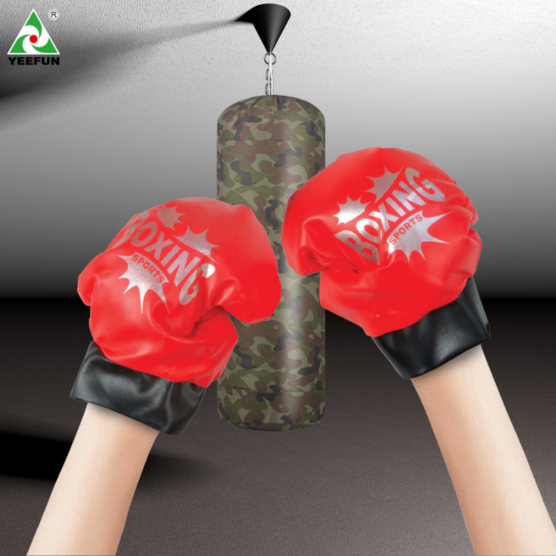 Army Camo Punching Bag Set with Gloves,Hanging Punch Bag with Hooks Boxing Toy for Boys, Adjustable Height Kids for Indoor Outdoor Training Gift
