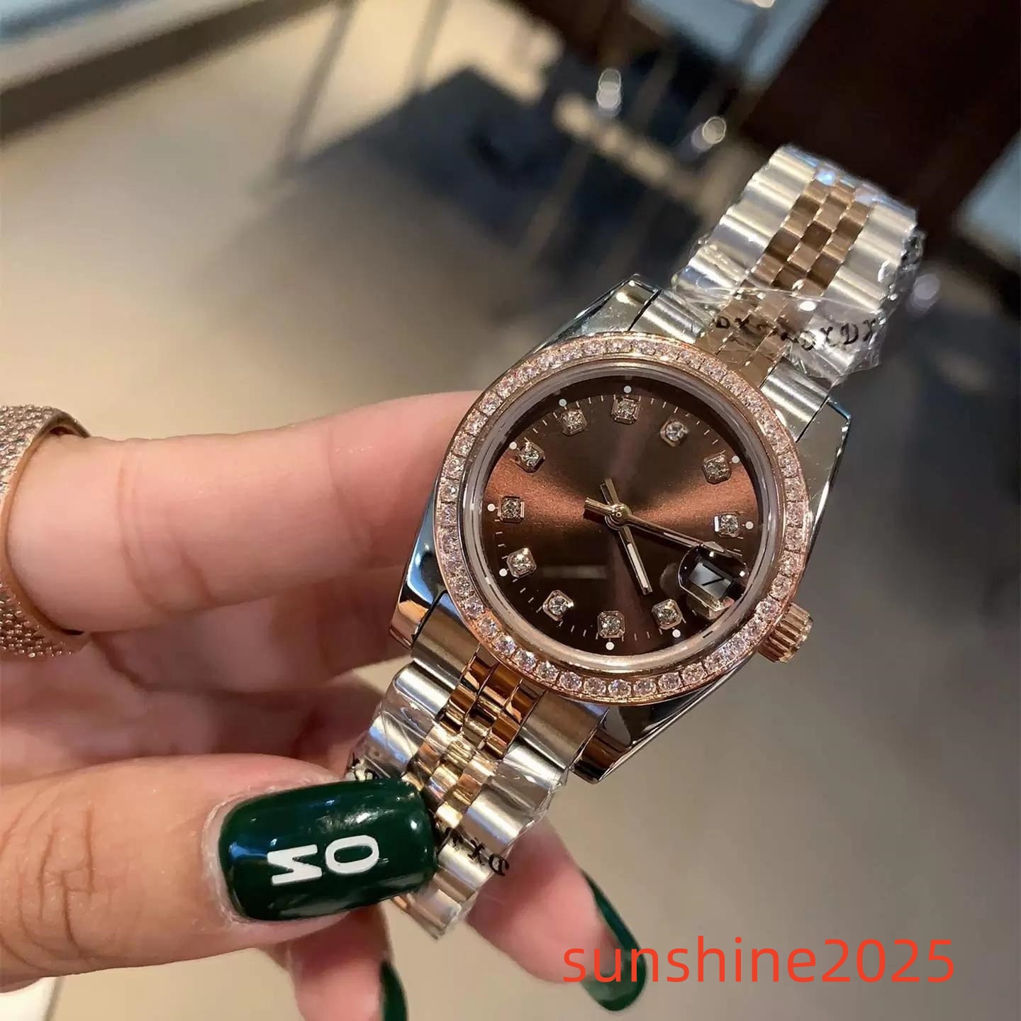 U1 Top AAA Women Watches Sapphire Crystal Automatic Mechanical 69178 High Quality Date just Watches Jubilee Red Gold Diamond Bezel Lady Watch Gift 28mm Montre De Luxe