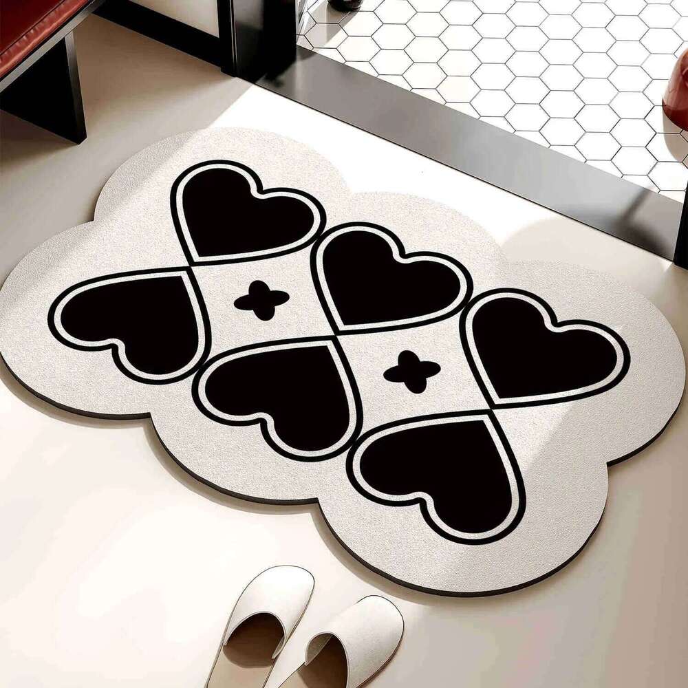 VIKAMA Water Absorbing And Thickened Floor Mat, Non - Slip Foot Mat Bathroom, Bathroom Carpet For Toilet Entrance H260226