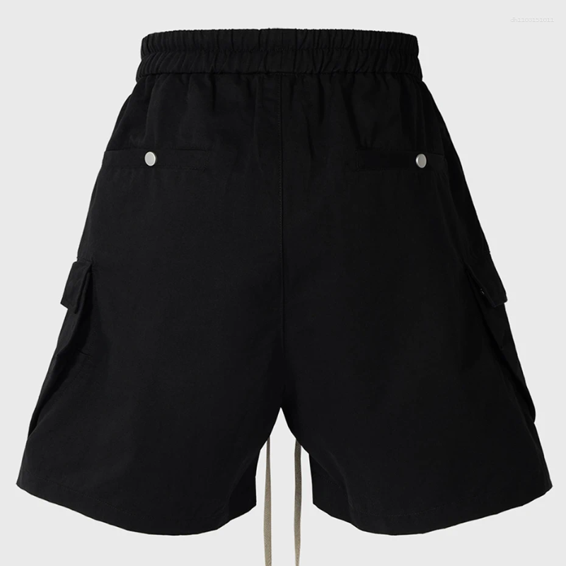 Men's Shorts Men Summer Cargo 2025 Black Loose Casual Side Pocket Wide Leg Short Pants For Male
