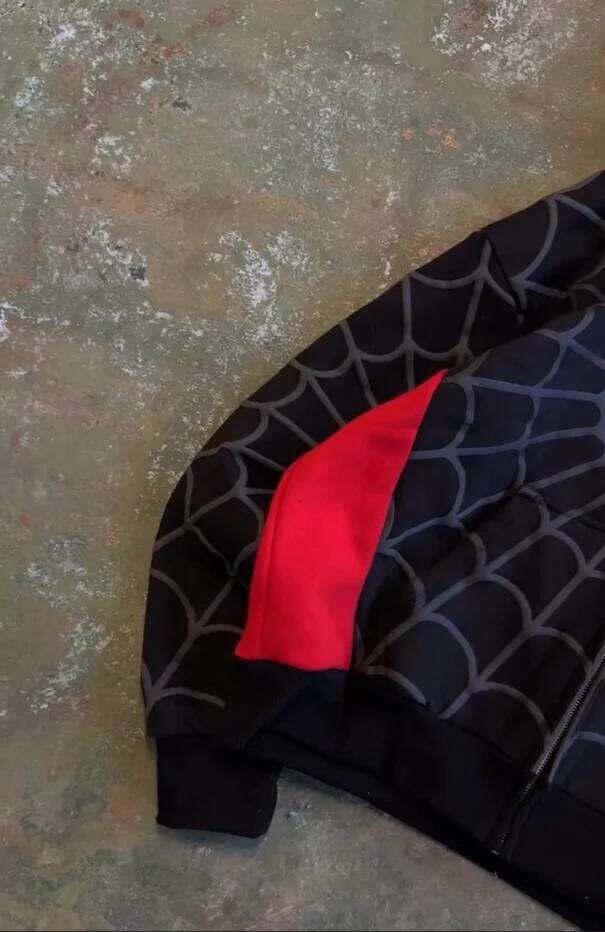 American Spider Pattern Embroidery Zip Up Y2k Mens Womens Gothic Haruku Jacket Fashion Hoodie Sweatshirt Casual Clothes