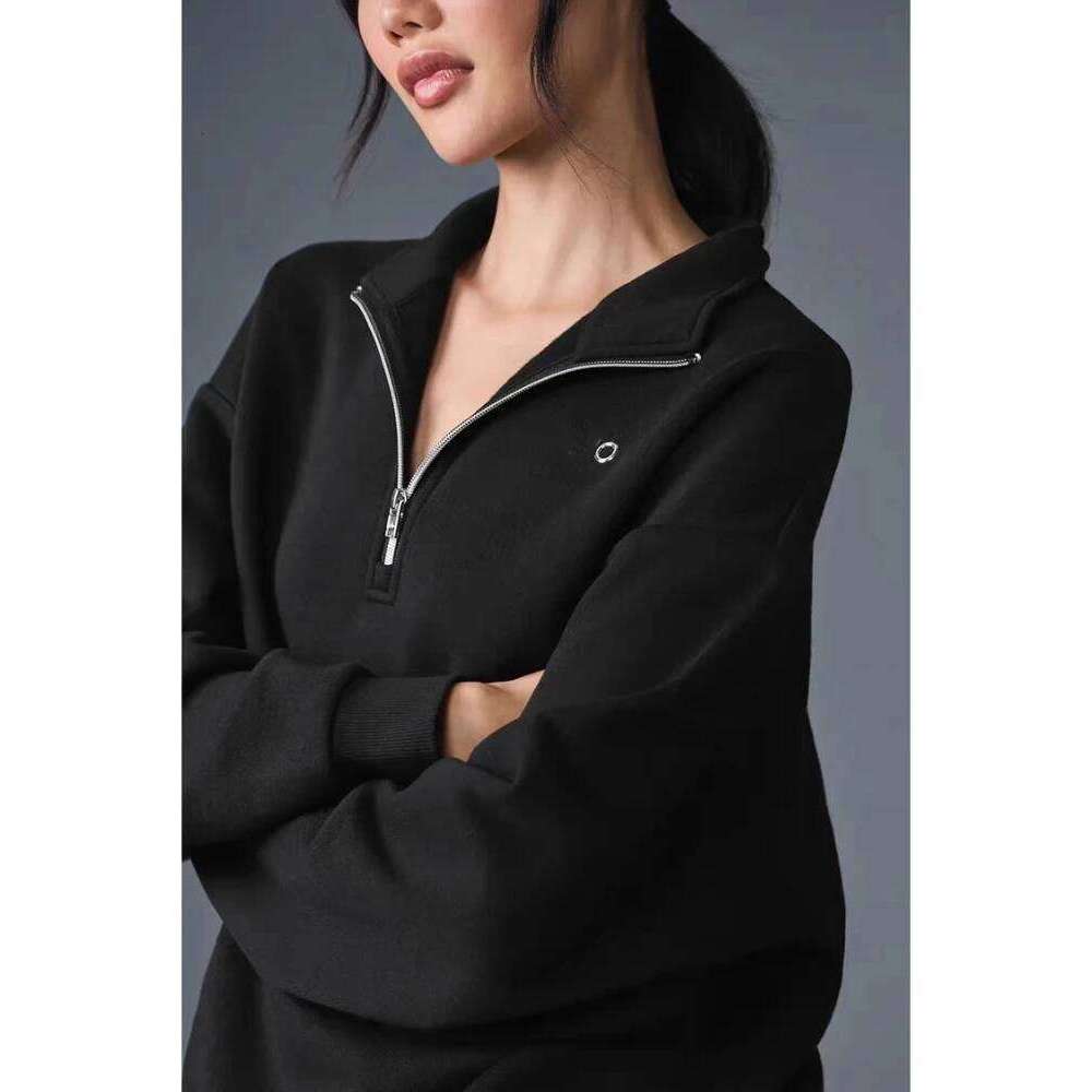 Autumn Sports Hoodies Fiess Stand-Up Collar Long-Sleeved Sweatshirts Top Cotton Casual Overzise Gray Zip Up Hoodie Women