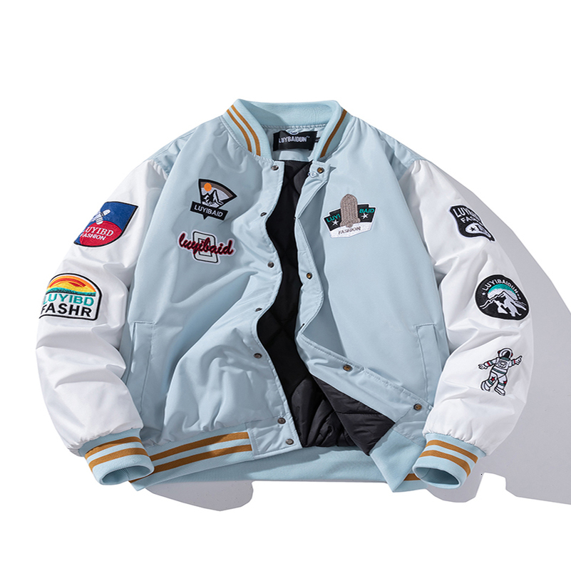 Autumn Winter Varsity Jacket Men Fashion Baseball Women y Letter American Coat College Streetwear Button Pink 250828