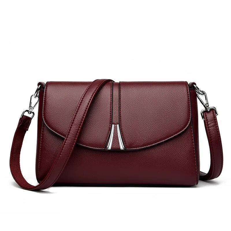 Cross-Border Foreign Trade Women's 2025 New Fashion Middle-Aged Mother Messenger Simple Portable Shoulder Square Bag