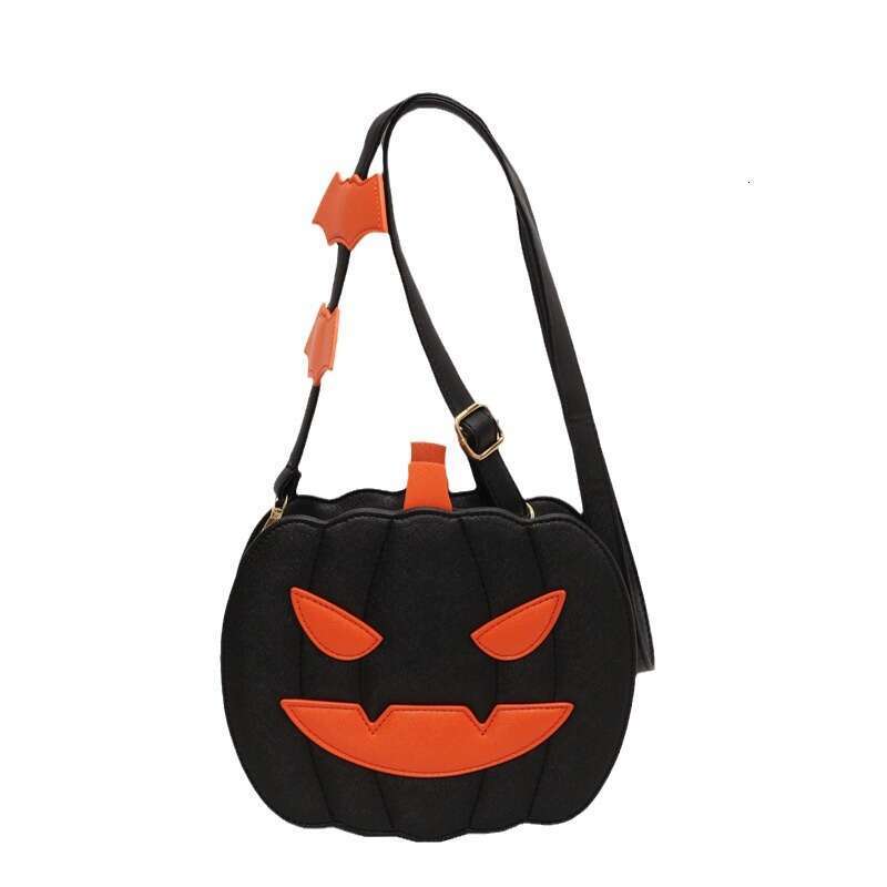 Halloween quirky pumpkin bag 202 new fashion color block personalized creative fashion single shoulder women's cartoon crossbody bag gift holiday