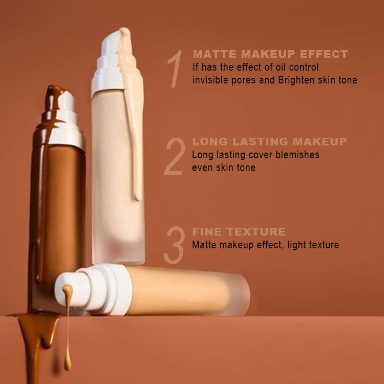 OEM/High Standard New Arrival Makeup Professional Foundation Makeup Private Label Dark Skin Friendly Matte Liquid Foundation