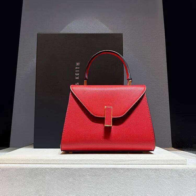 Hong Kong Genuine Leather Women's 2025 Large Red Wedding Bag Bridesmaid Oulder Crossbody Handbag