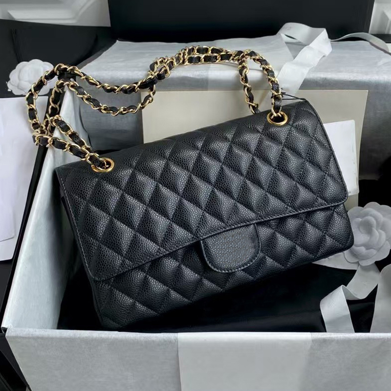 Designer Bag Classic Flap Shoulder Bag women CF luxury handbag 10A top quality genuine leather Caviar cowhide Lambskin crossbody bag vintage purse totes hobo 25cm