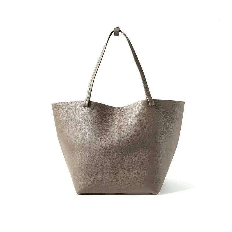 Women's Casual Large Capacity Commuter Tote New Ladies Genuine Leather Cowhide Fashion Shoulder Bag High Quality Handbag
