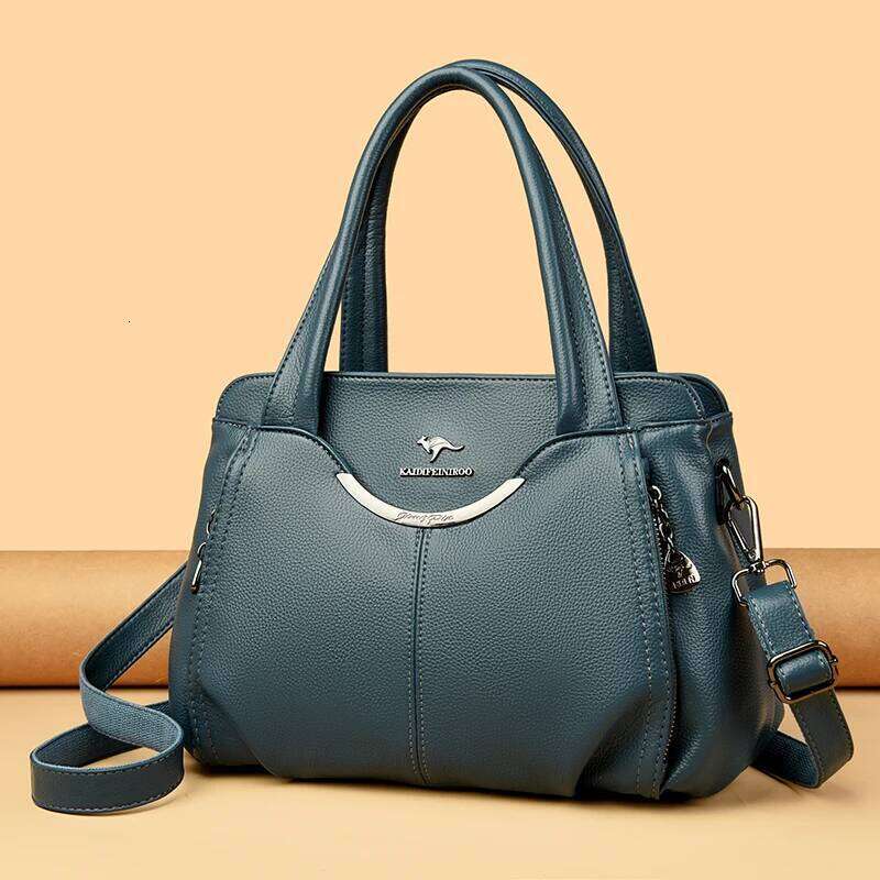 Genuine Soft Leather Handbags For Women Vintage Shoulder Tote Bag Designer Ladies Large Capacity Purse Bags Sac A Main