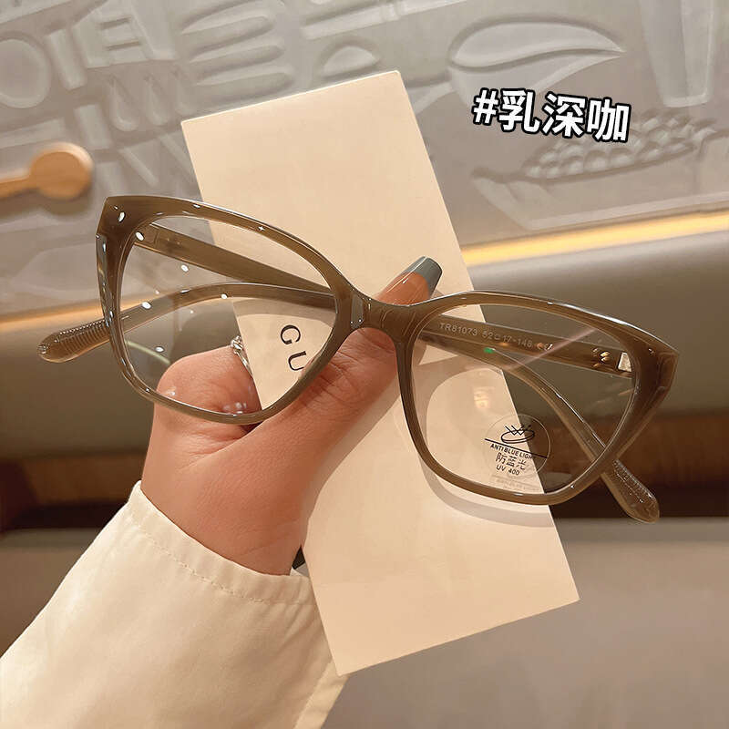 designer sunglasses New Cat Eye Blue Light Blocking Korean Style Ins Trendy Women's Fashionable Prescription TR Myopia Glasses Frame