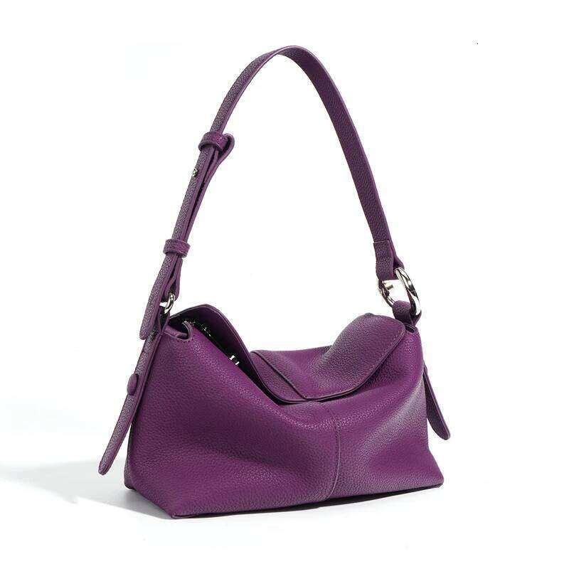 Genuine Leather Women's Underarm Head Layer Cowhide Shoulder Crossbody Commuter Bag Female Handbag Designer