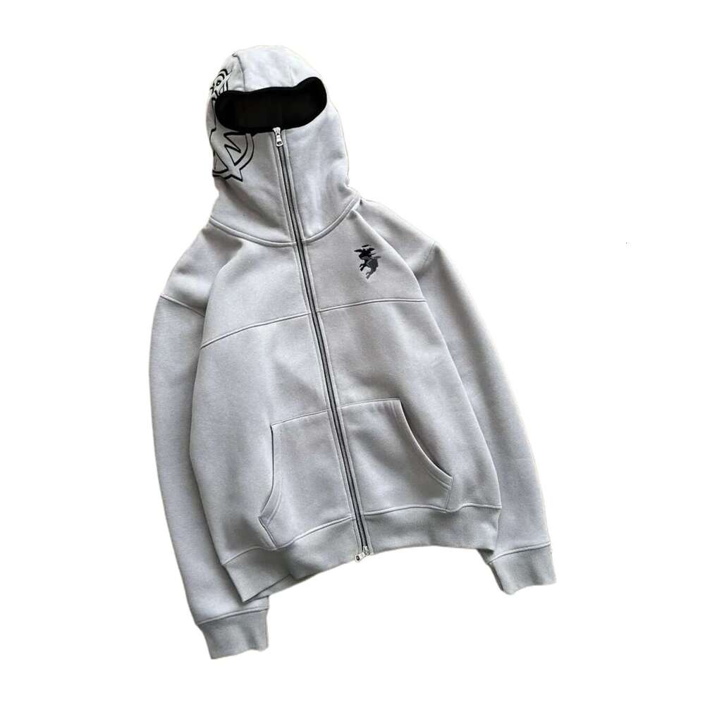 Vintage Embroidery Zip Up Warm Hoodies Women Winter Streetwear Casual Y2k Pattern Sweatshirts Anime Hoodie Tops Kpop Clothes