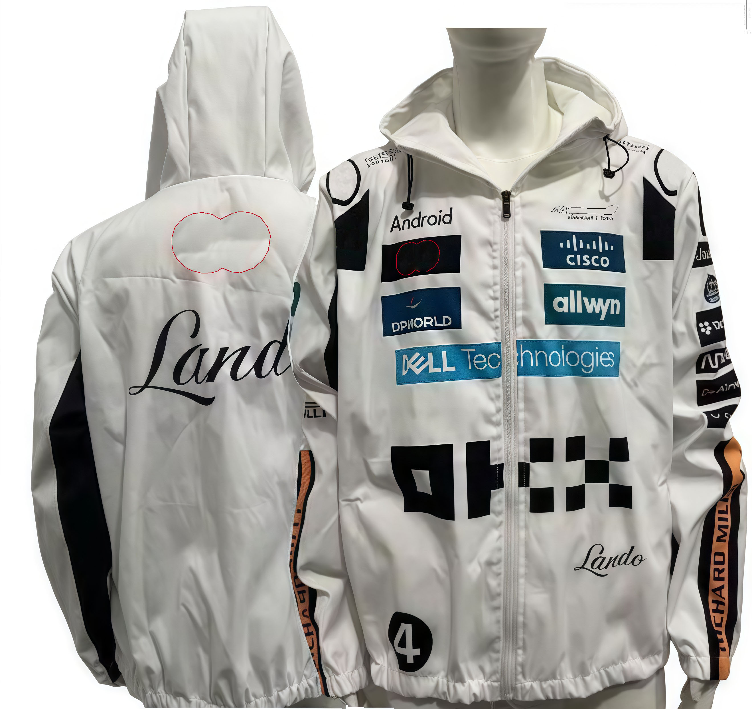 F120251 Team Hoodie F1 Fashion Jacket Customisation Matching Style