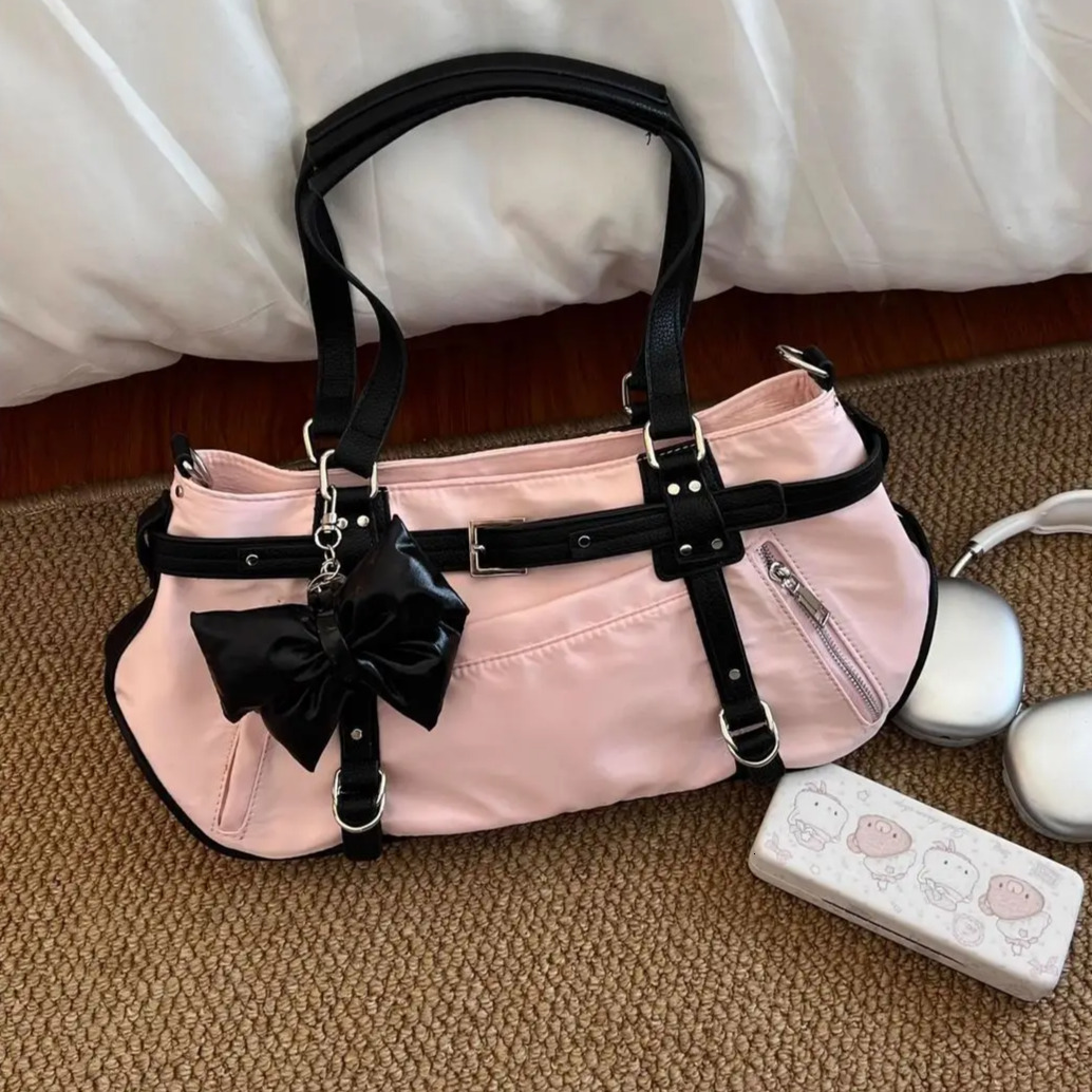 Autumn New Women s Handbag Korean Minimalist Large Capacity Handbag Nylon Fabric Commuting Armpit Tote Bag Autumn New Designer Bag