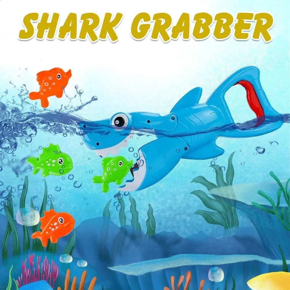 Shark Grabber Bath Toys with Teeth Biting Action Include 4 Toy Fish Swim Pool Bathtub for Kids Boys Girls Toddlersgift 250827