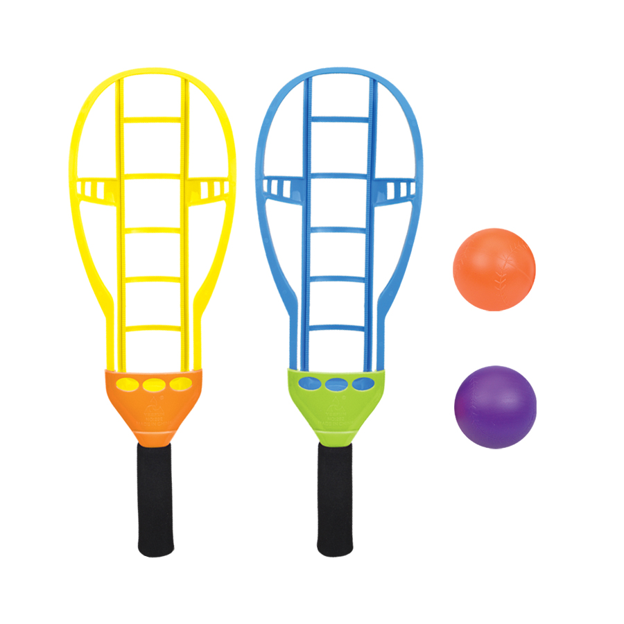 Outdoor Kids' Catch and Toss Game Set - Colorful Plastic Catchers with Balls for Fun