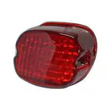New 12V Smoke Red Taillight Layback LED Tail Brake License Plate Light For Harley Softail Fatboy FXST Dyna Night Train FXD
