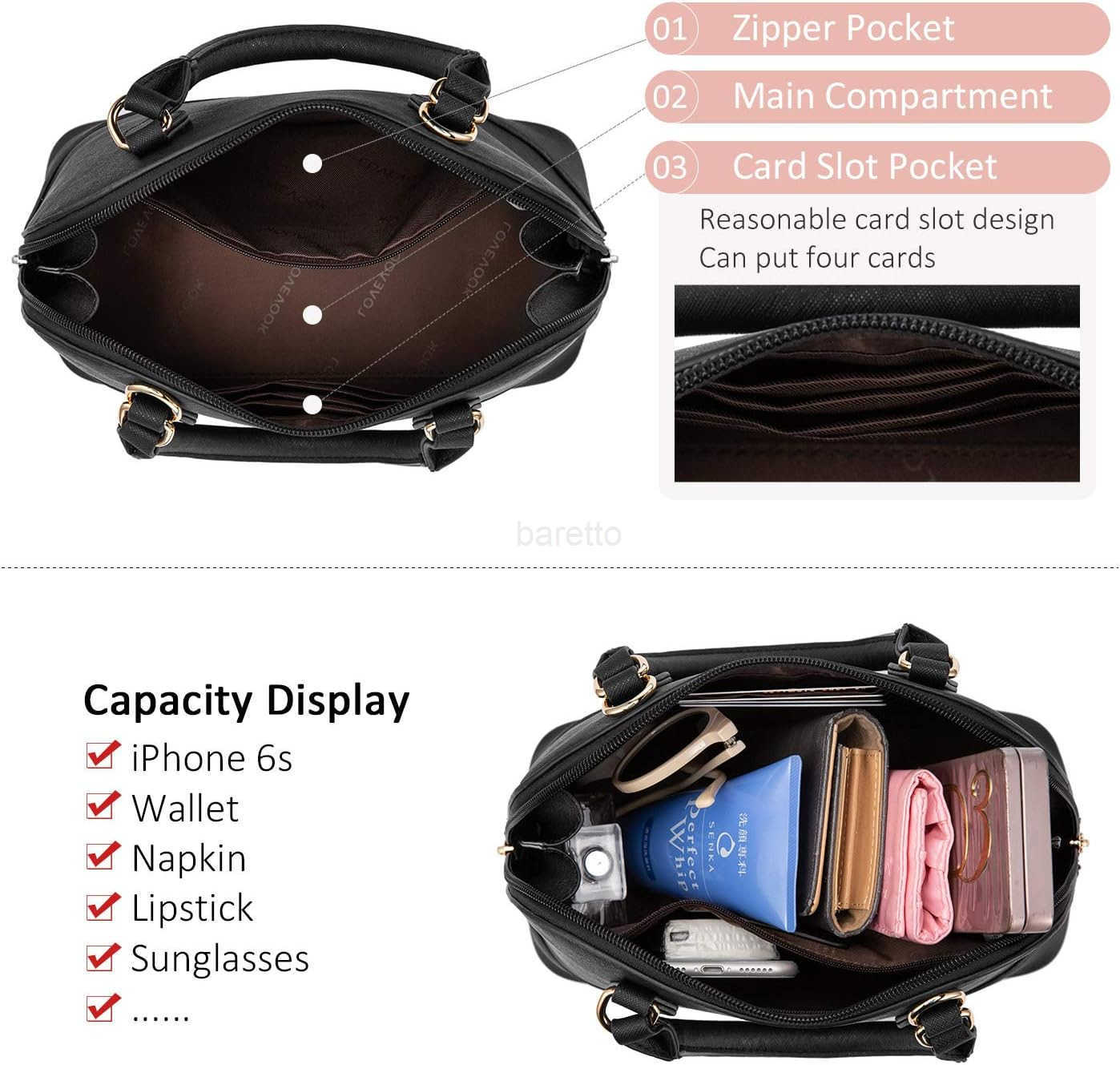 urse for Women Small Crossbody Bags Classic Double Zip Top Handle Dome Satchel Bag M250828