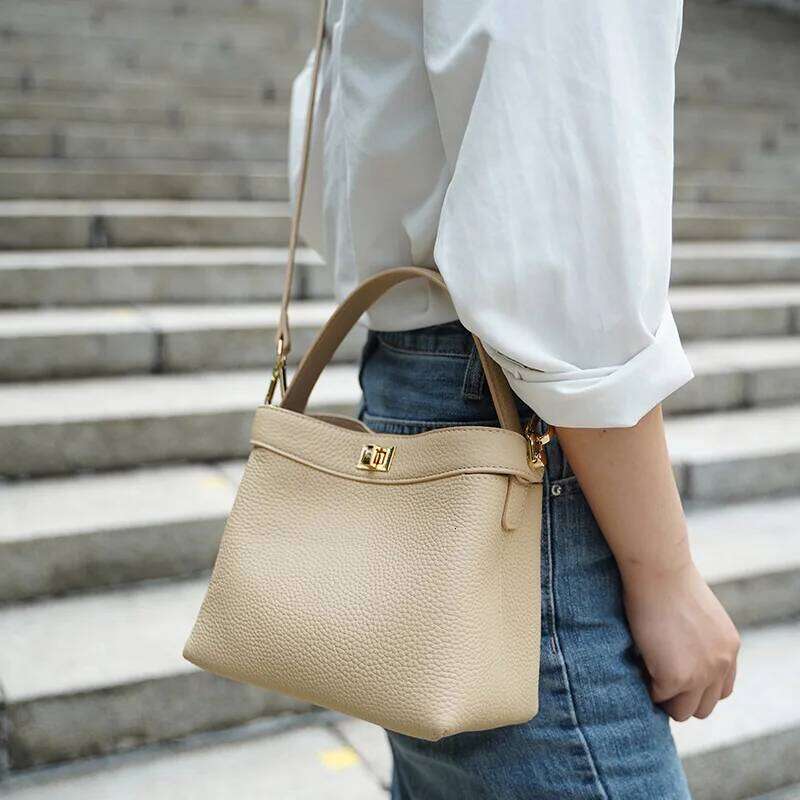 Women's Cow Leather Travel Shoulder Ladies Soft Cowhide Retro Fashion Handbags Female Designer Crossbody Bags Lady