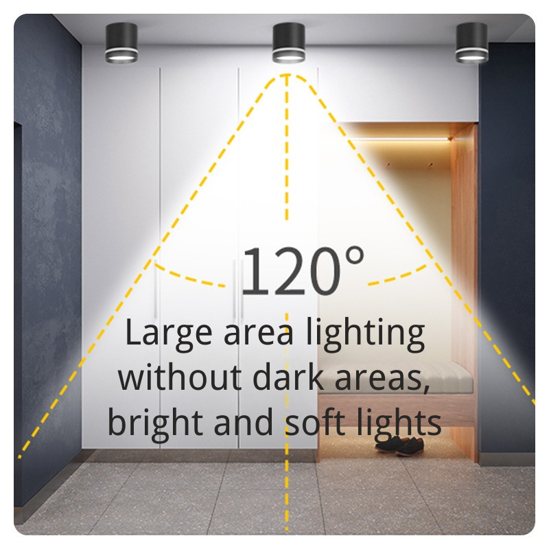 High-quality modern white and black iron 5W, 10W, 15w surface-mounted LED downlights-CMJLED