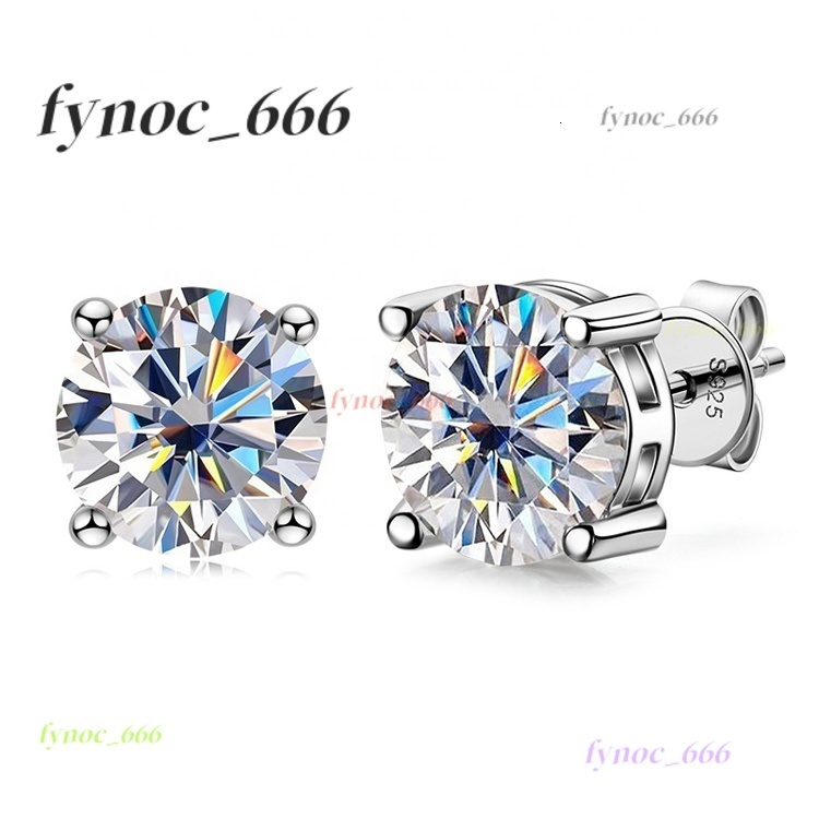 Fashion Jewelry Luxury Earrings Set Screw Back Gold Plated 925 Sterling Silver VVS Moissanite Diamond Stud Earring for Men