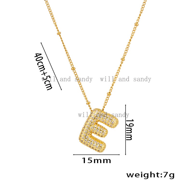 26 English Initial Letter Necklace Designer Jewelry Charm Cubic Zircon Diamond 18k Gold Name Necklaces Chain Woman Girl Gift Fashion Fine Jewelry