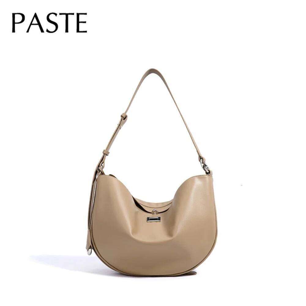 2025 Wine Red Fashion Designer Calfskin Leather Saddle Shoulder Bag High-End Simple Lock Women Handbag Dropshipping