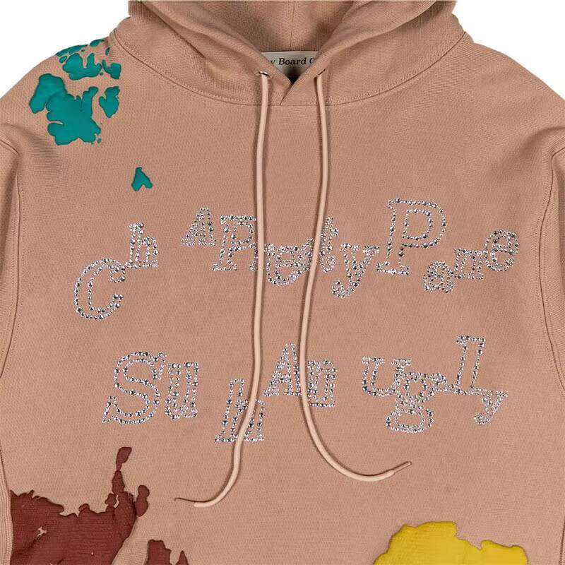 Unisex Acid Wash Hoodie Custom 1 Print Autumn Season Casual Knitted Material Rhinestone Hooded Collar Direct Manufacturer