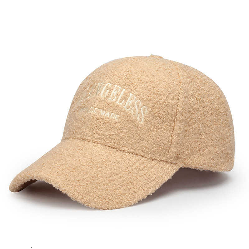 Winter and autumn Teddy fleece letter embroidered beanie for women, Korean style, fashionable for travel, warm and protective, versatile baseball cap