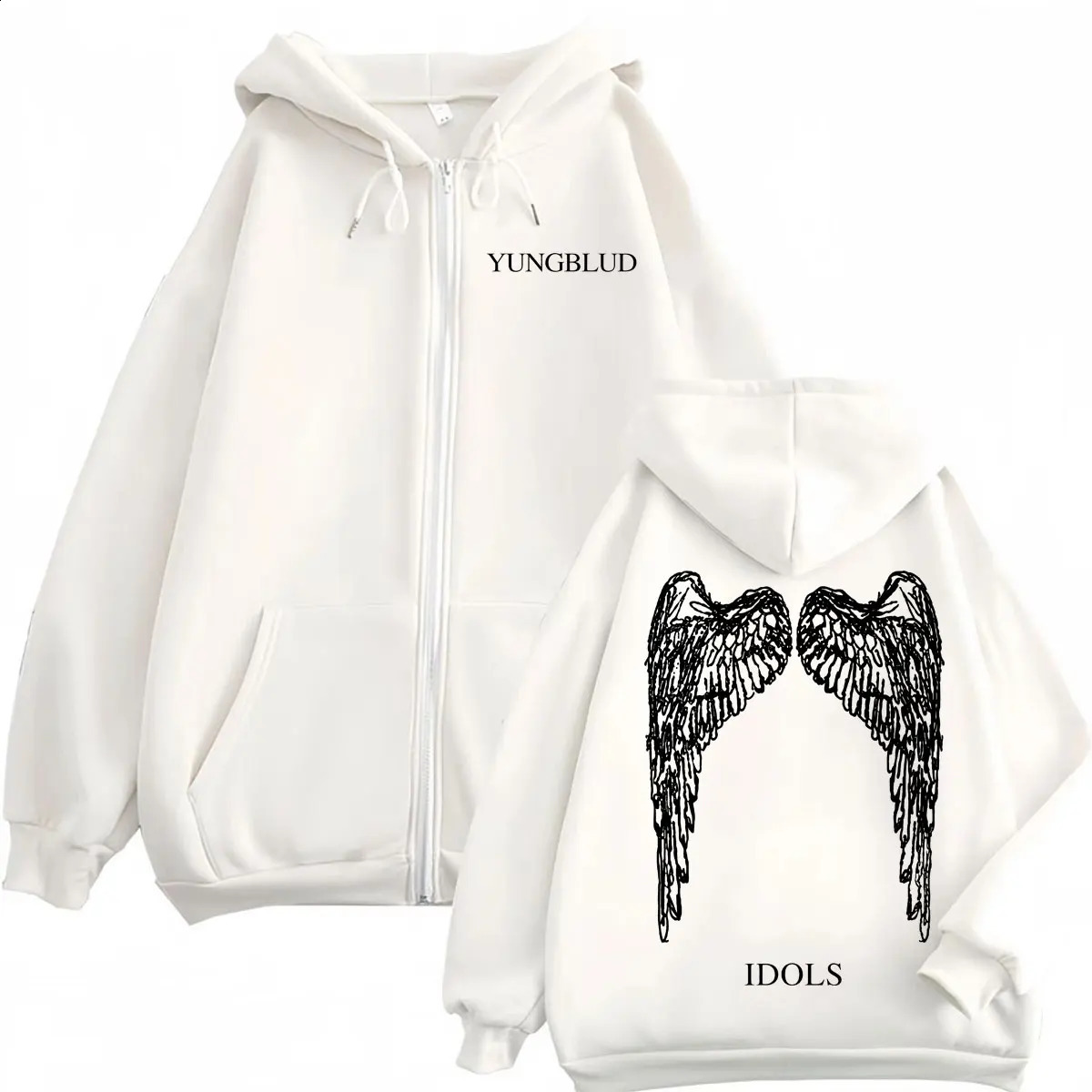Yungblud 2025 Album Idols Merch Zipper Hoodies Men Women Rock Hip Hop Zip Up Sweatshirts Fashion Casual Oversized Pullovers 250827