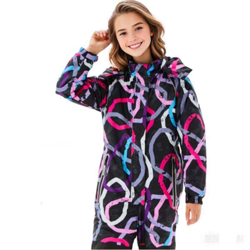 European Single Children's Boys And Girls' One-Piece Suit, Waterproof, Windproof, Warm Outdoor Adult Ski