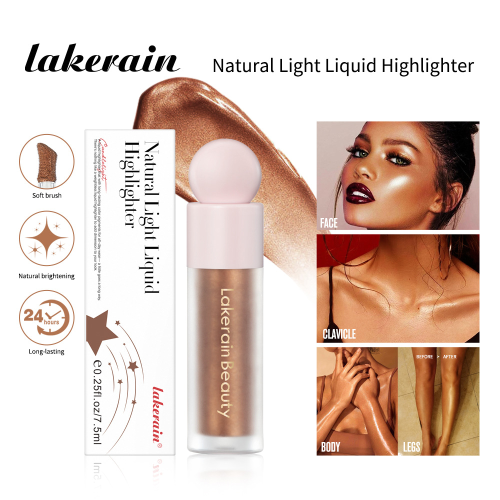 4 Colors Liquid Highlighter Face Bronzer Contouring Body Shimmer Illuminator Waterproof Natural Shine Eyeshadow Cosmetics Makeup X250827