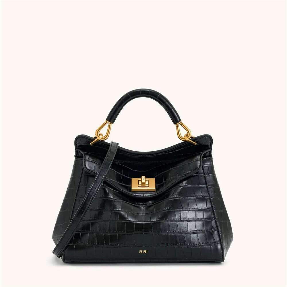 JW PEI Handbag Female 2025 New Canvas Brown Lucia Lock Buckle Shoulder Crossbody Senior Sense Of Light Waist Bag 250806