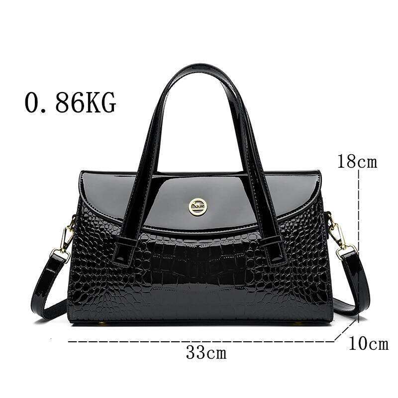 Patent Leather Large Capacity Handbag Women Designer Tote Bag Shoulder Crossbody Sac Ladies Shopping Messenger Bags
