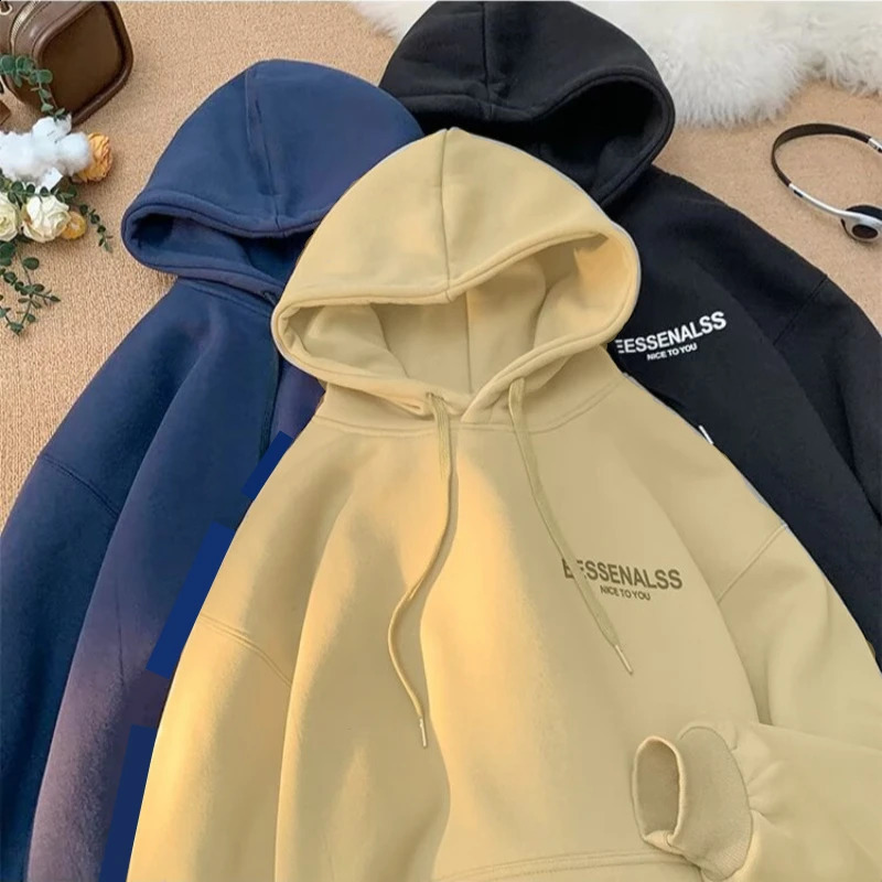 8XL Hoodie Pullover Loose Fit Simple Letter Print American Mens Clothing And Couple Fashion 250827