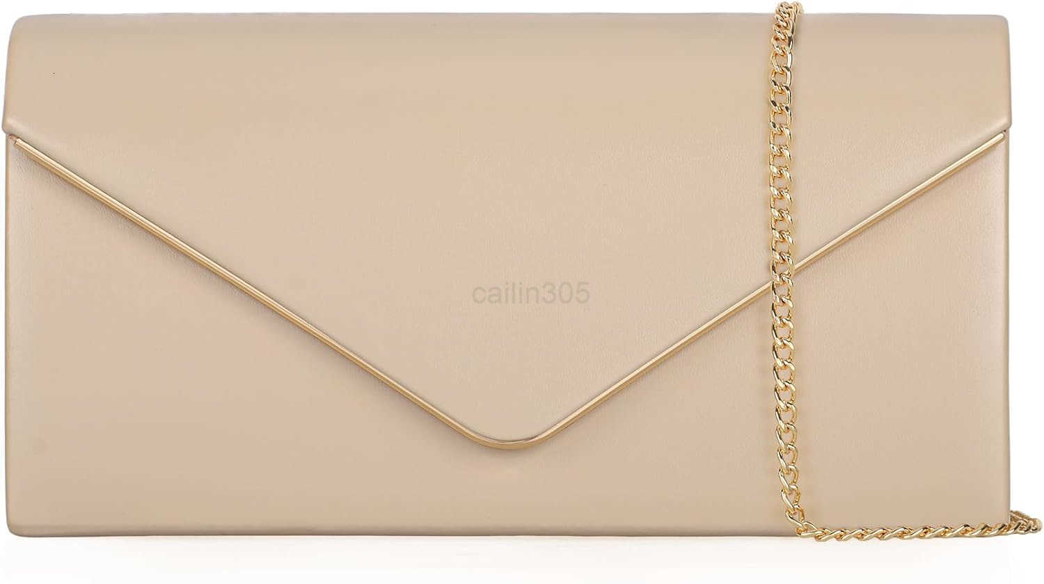 Leather Envelope Clutch Bag Classic Dressy Purse Foldover Evening Handbag Z25909