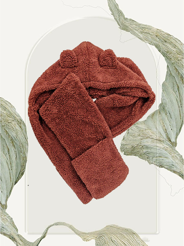 Cozy Winter One-Piece Fleece Hat and Scarf Combo Perfect for Keeping Warm-BY1025