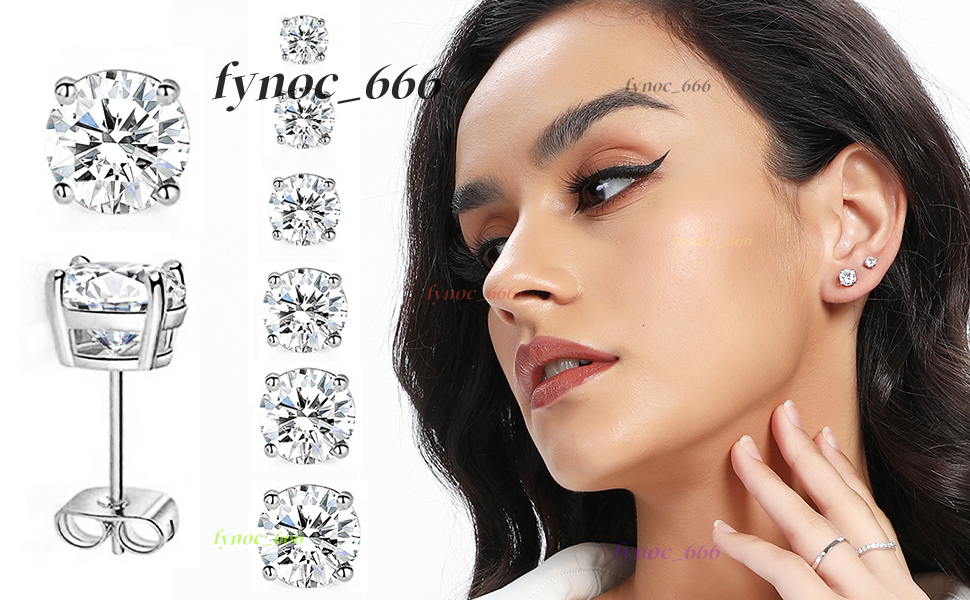 Elegant Diamond Moissanite Earrings 925 Sterling Silver Ear Stud Jewelry Simple Elegant GRA Certified Product