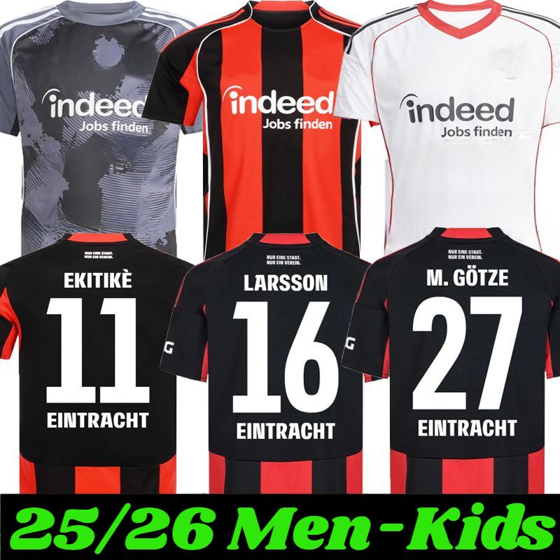 25 26 Eintracht Frankfurt HOME AWAY THIRD EKITIKE Soccer Jerseys 2025 2026 MARMOUSH KNAUFF EBIMBE M.GOTZE SKHIRI Burkardt Chandler football shirt Men Kids