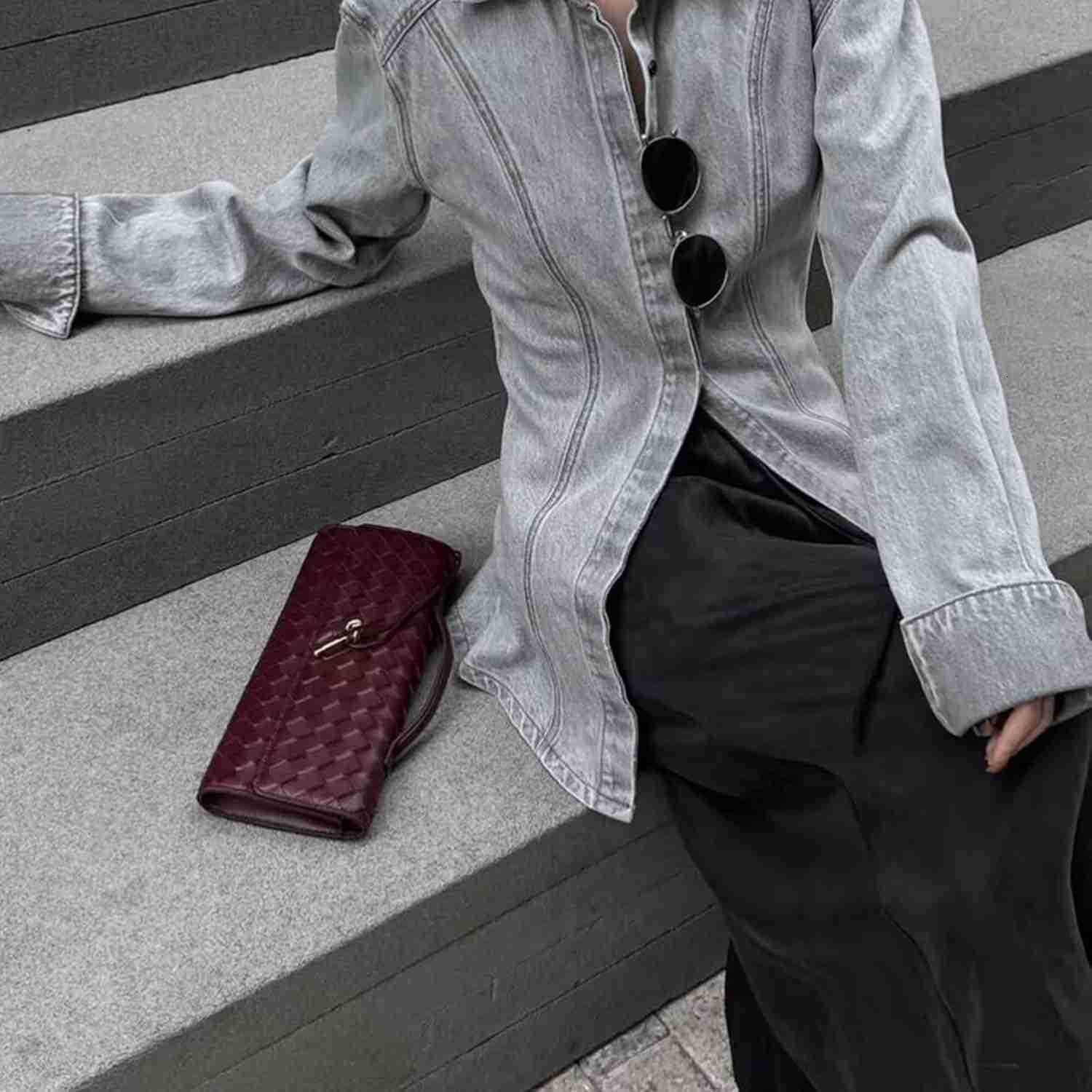 Clutch Purses for Women Formal Handmade Woven Shoulder Handbag Fashion Leather Crossbody Bags for Women M250828