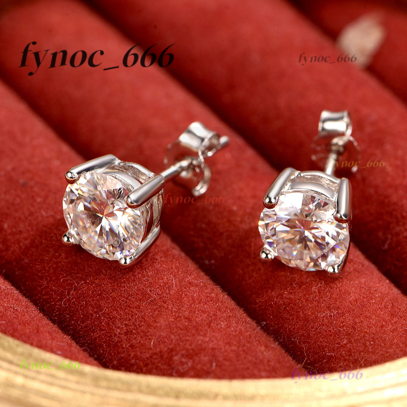 Elegant Diamond Moissanite Earrings 925 Sterling Silver Ear Stud Jewelry Simple Elegant GRA Certified Product