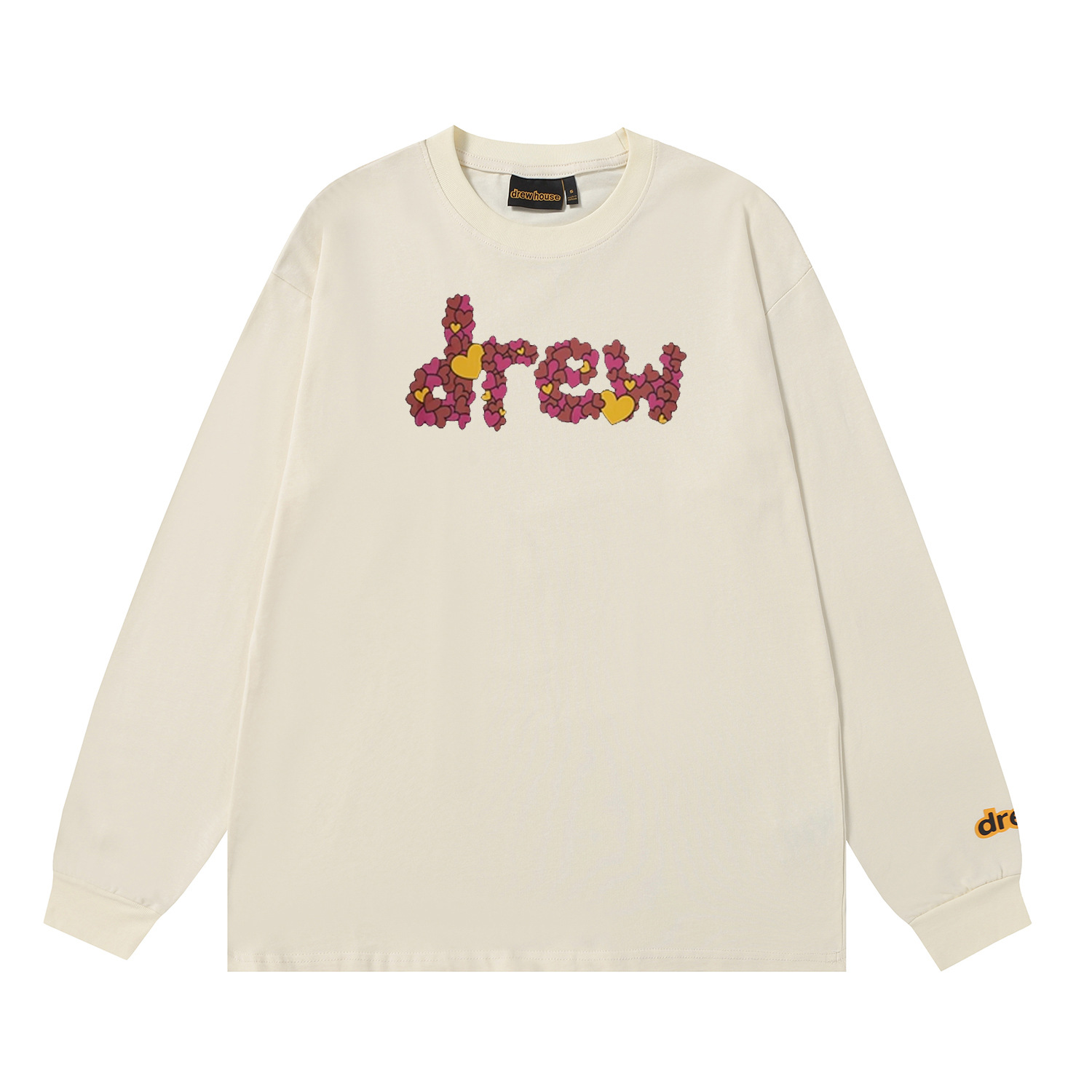 Drew House New drew Love T Shirt Men's and Women's Long Sleeve Tshirt Designer Luxury
