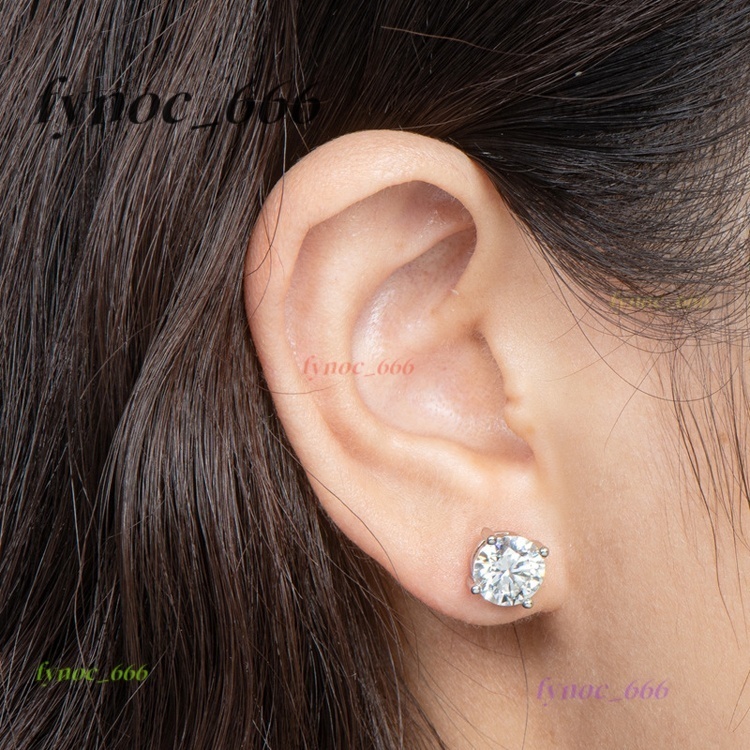 Fashion Jewelry Luxury Earrings Set Screw Back Gold Plated 925 Sterling Silver VVS Moissanite Diamond Stud Earring for Men