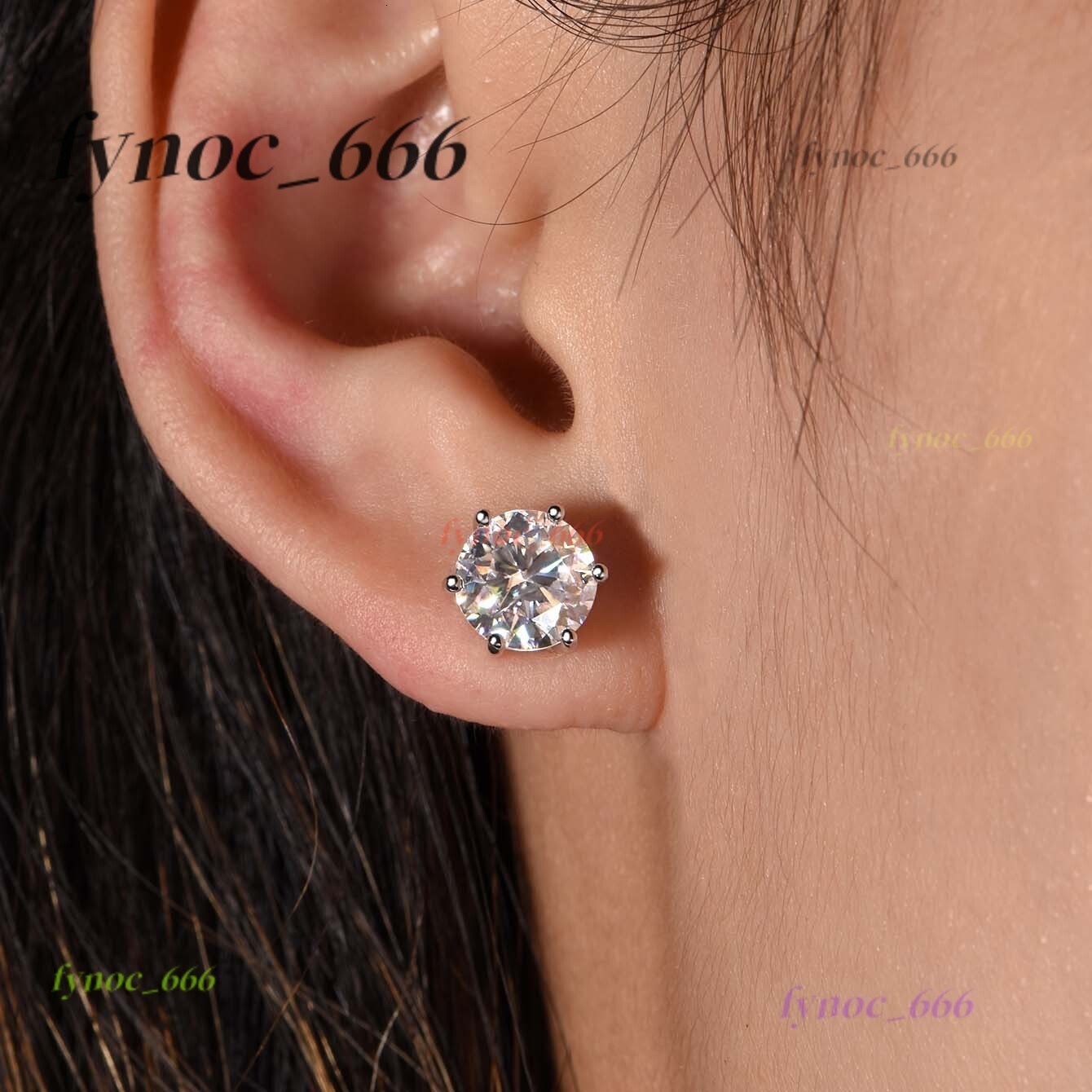 1ct Moissanite Diamond Stud Earrings 925 Sterling for Women VVS Clarity Perfect Gift for Wife on Stud Womens Ear Jewelry