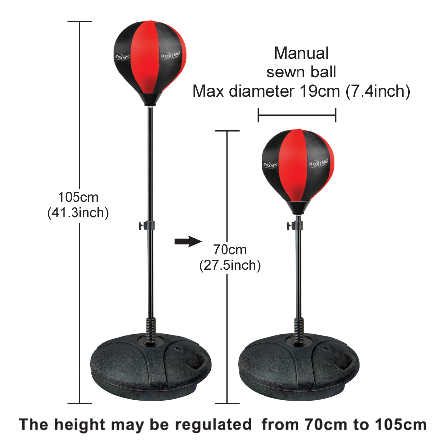 Child Fitness Boxing Suit Adjustable Height Ball Bag Boxing Speed Sports Set Toys Fighting Game for Children's Holiday Gift