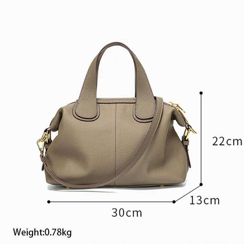 XMESSUN New Trendy Women's Natural Cow Leather Tote Fashion Designer Ladies Large Capacity Shoulder Crossbody Bag